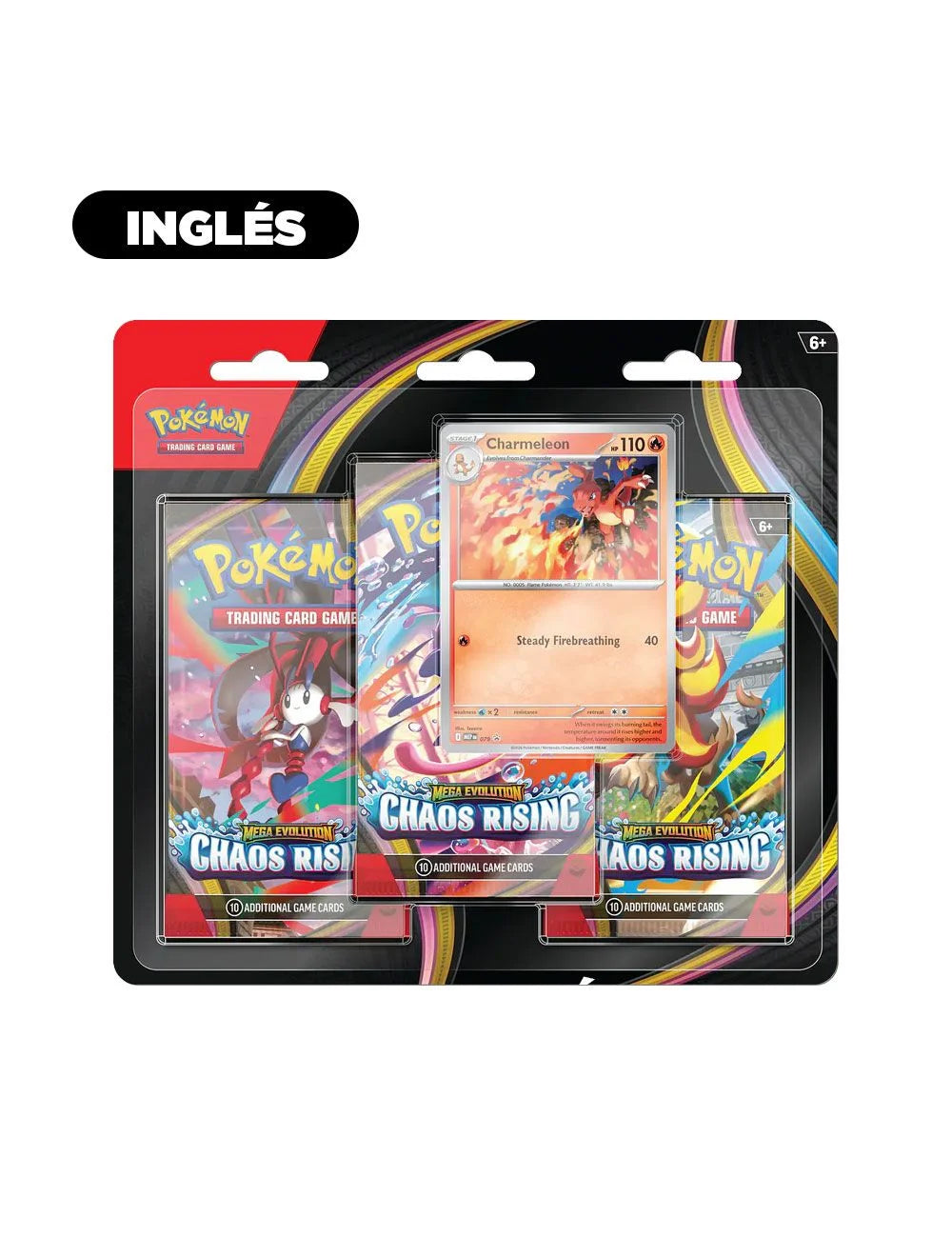 Pokémon TCG: Mega Evolution - Chaos Rising 3-Pack Blister (Inglés)