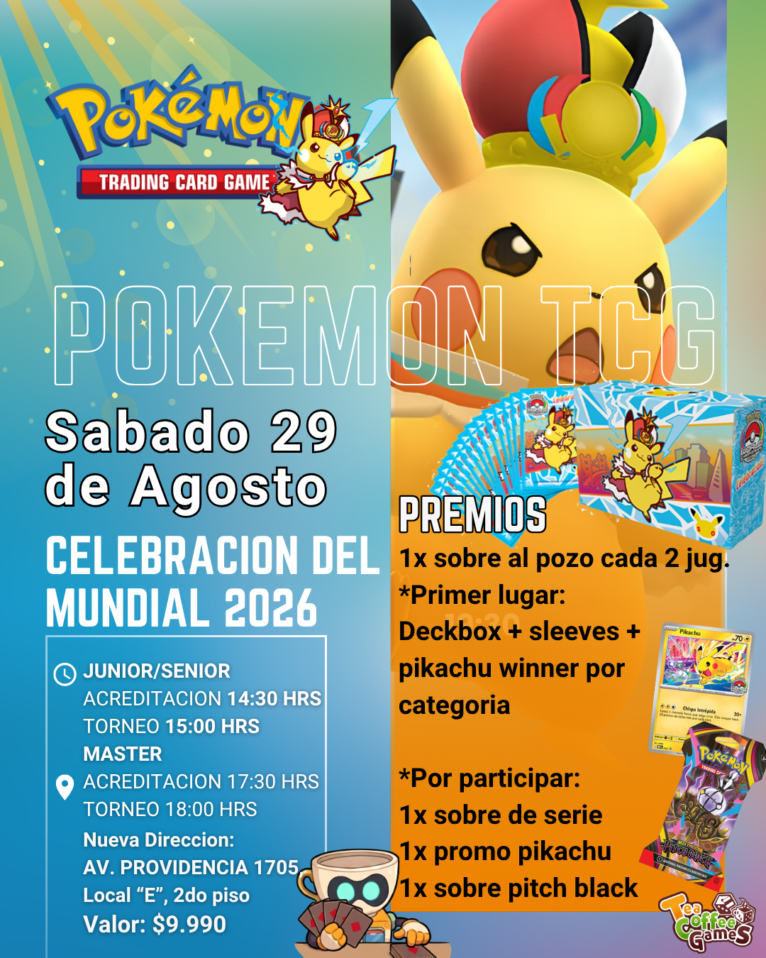 Cupo TCG celebracion del mundial Junior/Senior/Master sabado 29