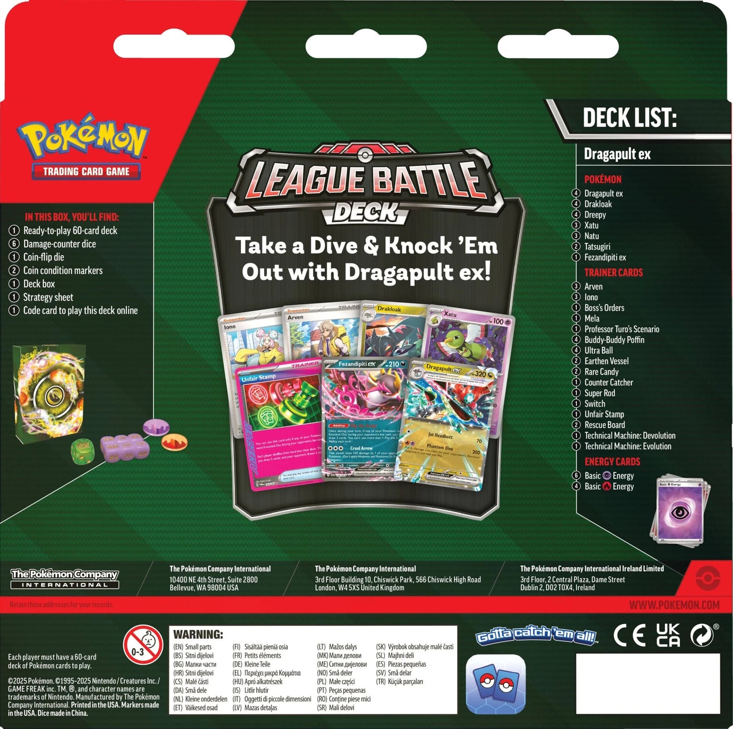 PREVENTA DRAGAPULT EX LEAGUE BATTLE DECK (ingles)