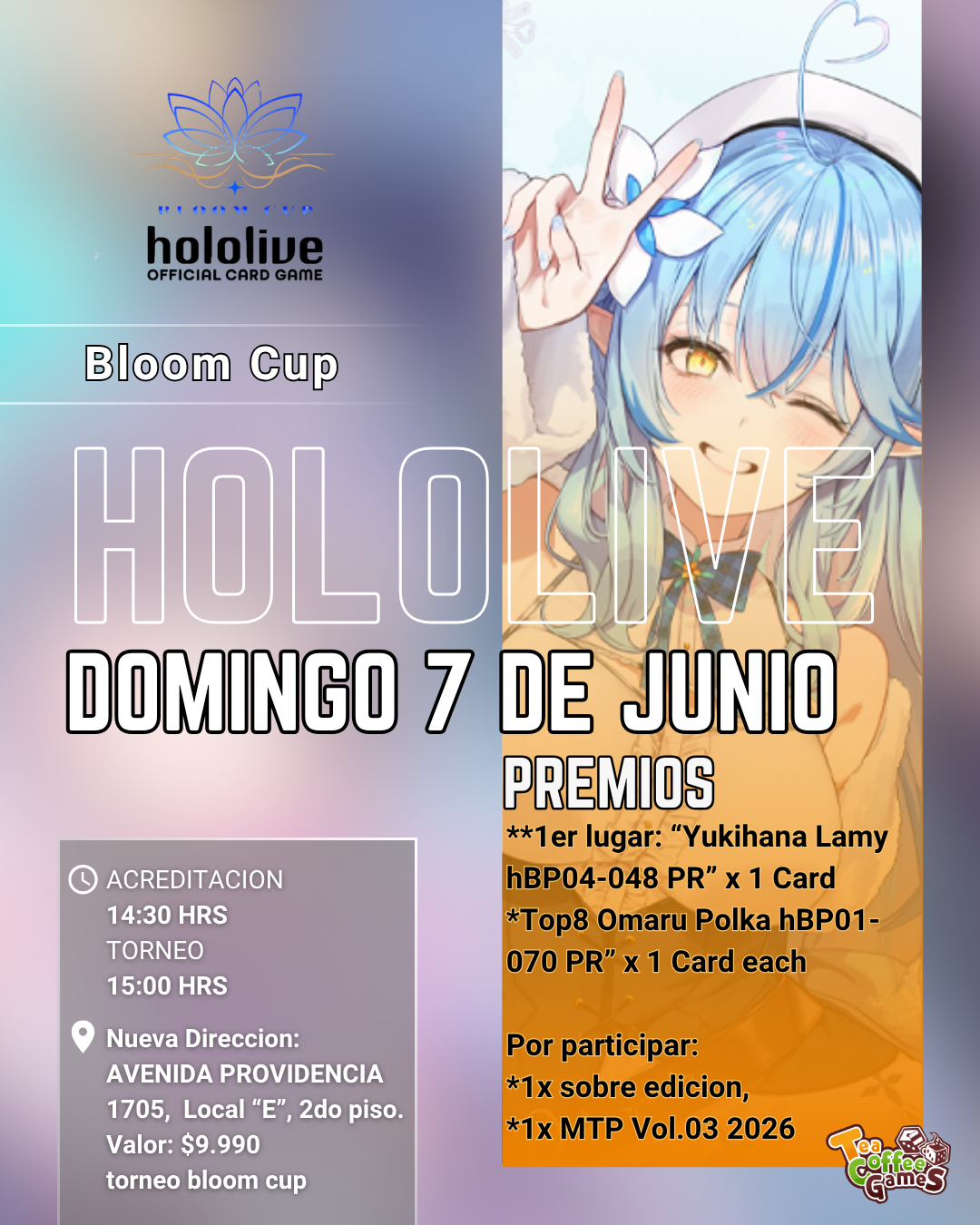 Cupo Torneo Hololive Domingo 07 Bloom Cup “Yukihana Lamy”
