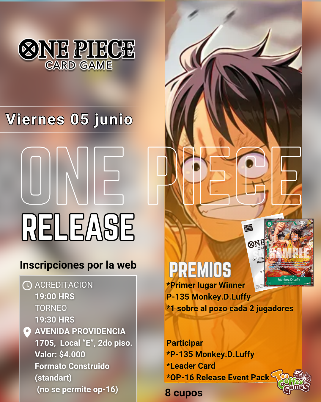 Cupo Torneo Construido Standart release op-16 Viernes 05 de junio