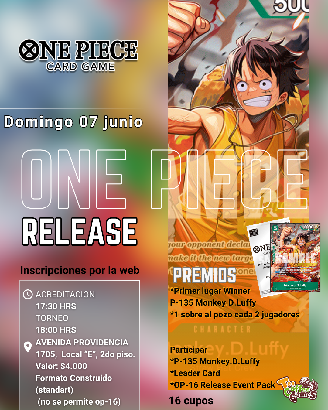 Cupo Torneo Construido Standart release op-16 Domingo 07 de junio