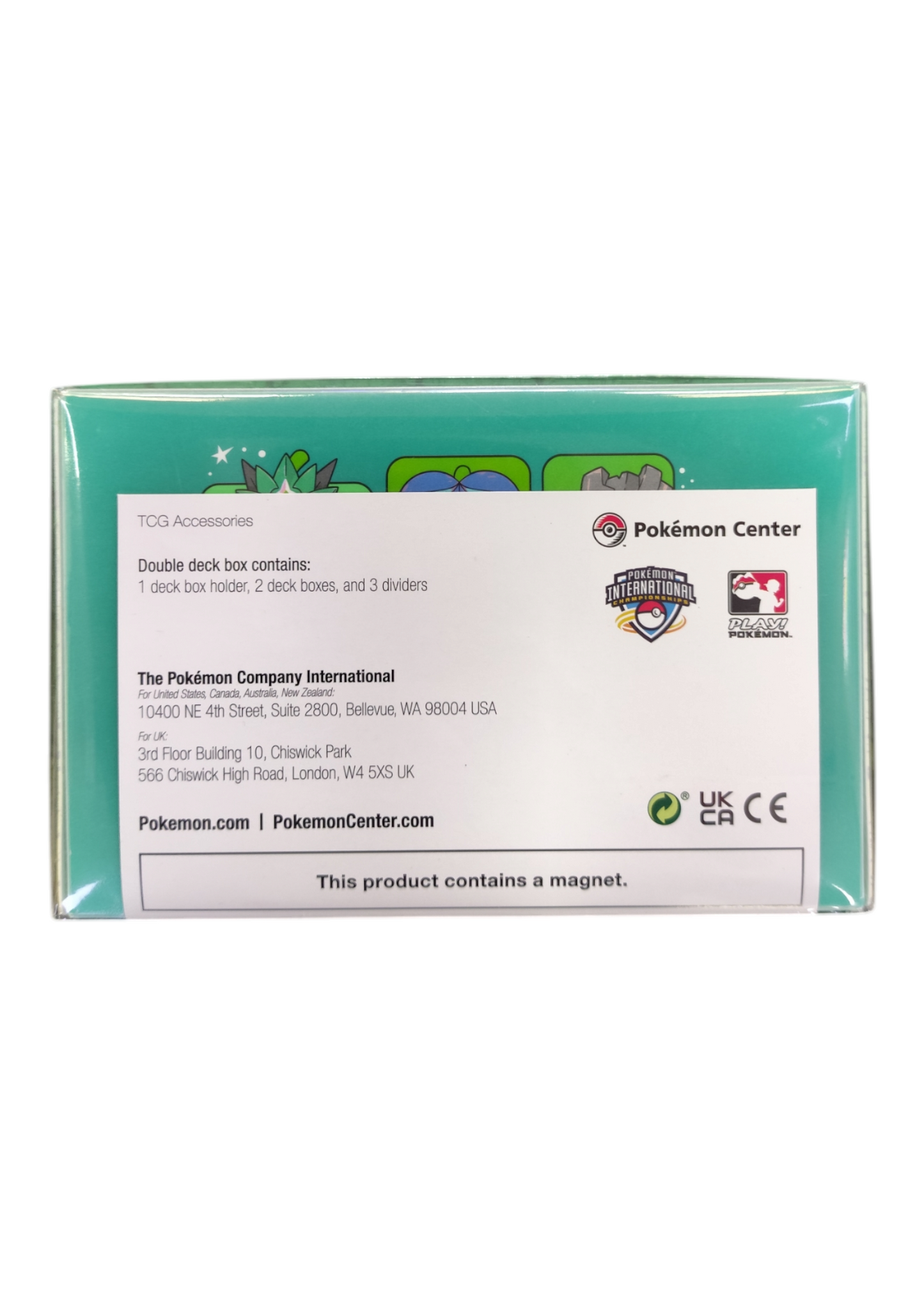 Pokemon Center Double Deck Box Ogerpon Mascara Turquesa