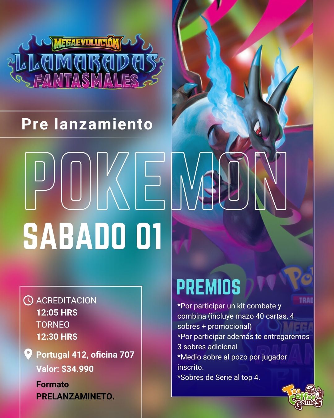 Prelanzamiento LLAMARADAS FANTASMALES Sabado 01 de Nov (elige entre los tres horarios)