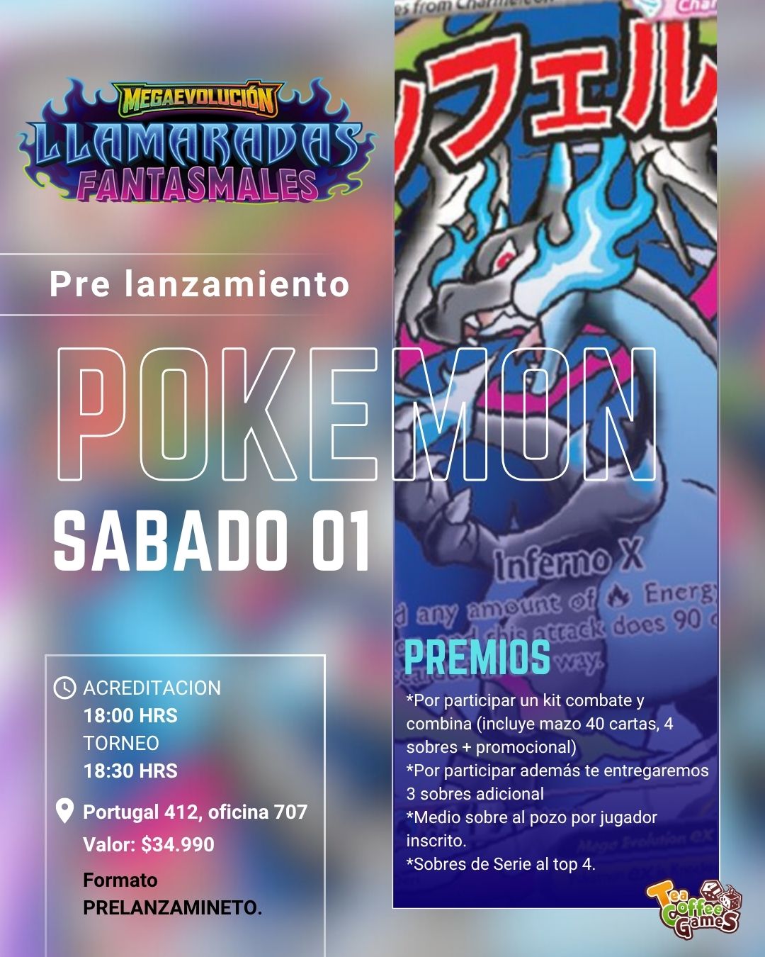Prelanzamiento LLAMARADAS FANTASMALES Sabado 01 de Nov (elige entre los tres horarios)