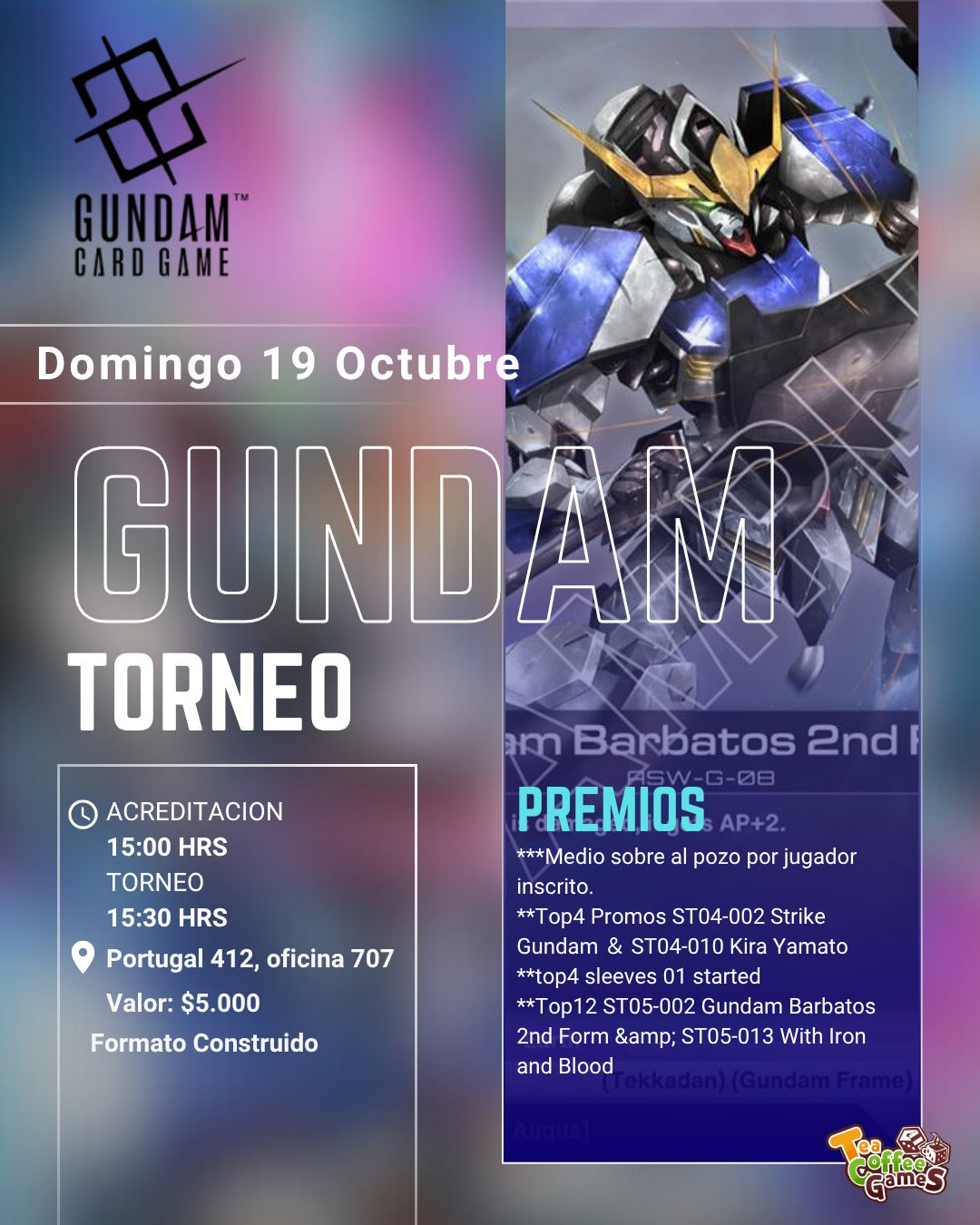 Cupo Torneo Gundam Domingo 19 de Octubre
