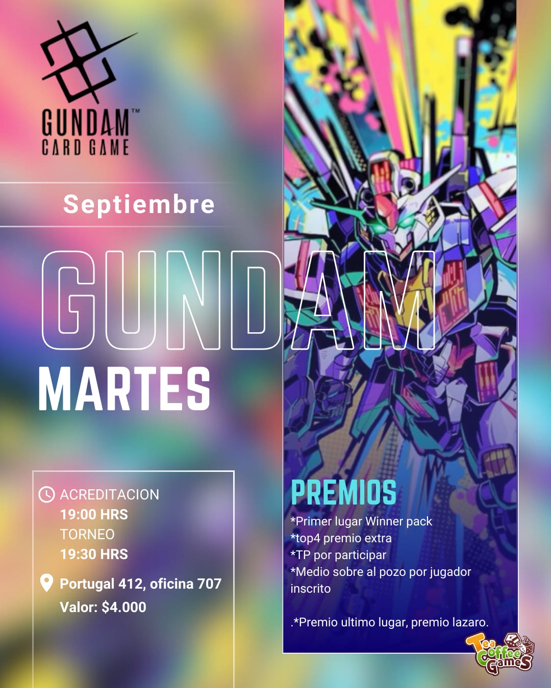 Cupo Torneo Gundam Martes 09 de septiembre Store Tournament
