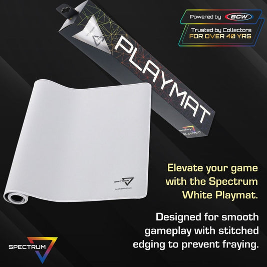Playmat with Stitched Edging – White Spectrum