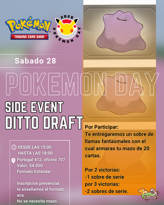 Cupo Ditto Draft Side Event Pokemon Day 2026 (Sabado 28)