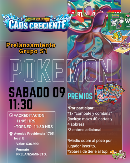 Prelanzamiento Caos Creciente Sabado 09 de Mayo (elige entre los tres horarios)