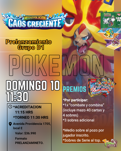 Prelanzamiento Caos Creciente Domingo 10 de Mayo (elige entre los dos horarios)