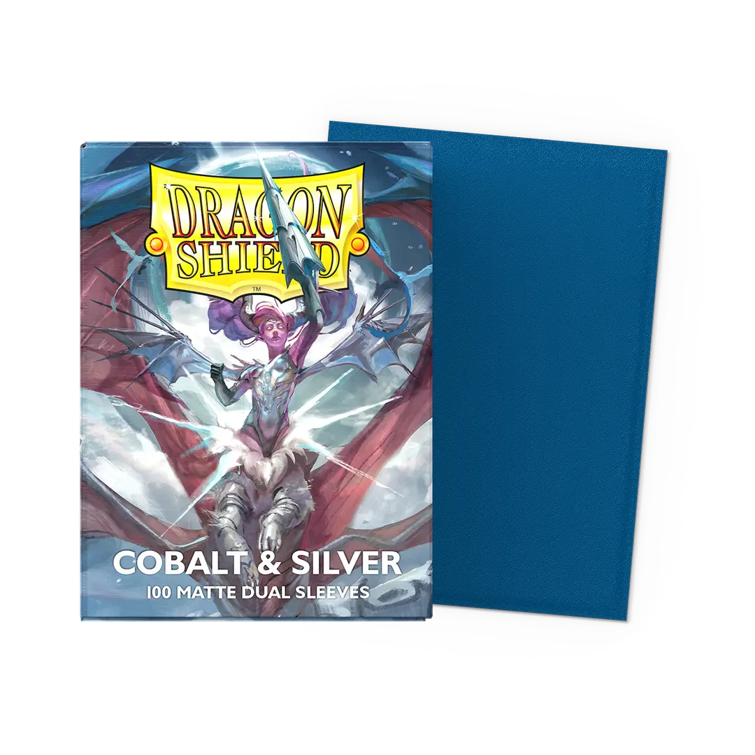 Dragon Shield: Cobalt & Silver – Matte Dual Sleeves