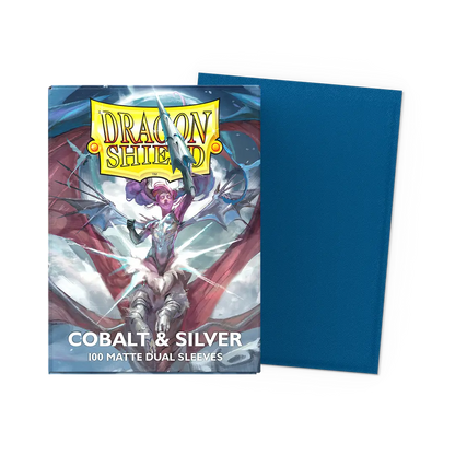 Dragon Shield: Cobalt & Silver – Matte Dual Sleeves