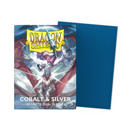 Dragon Shield: Cobalt & Silver – Matte Dual Sleeves