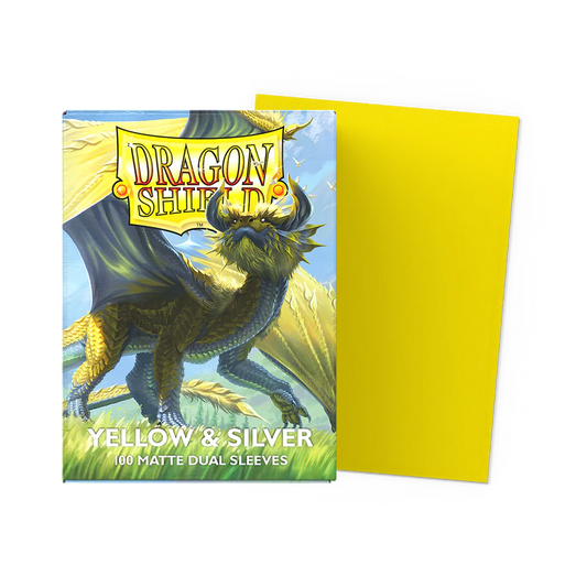 Dragon Shield: Yellow & Silver - Matte Dual Sleeves