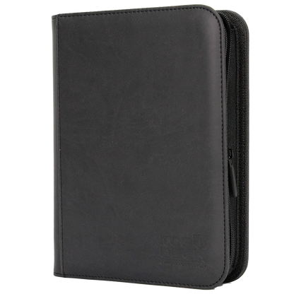 Carpeta de Cuero Negro + Cierre Topdeck 4 Bolsillos