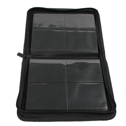 Carpeta de Cuero Negro + Cierre Topdeck 4 Bolsillos