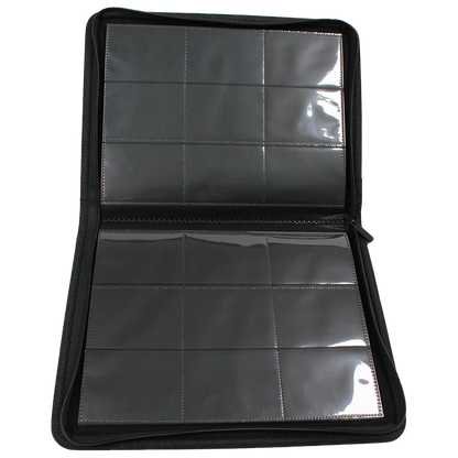 Carpeta de Cuero Negro + Cierre Topdeck 9 Bolsillos