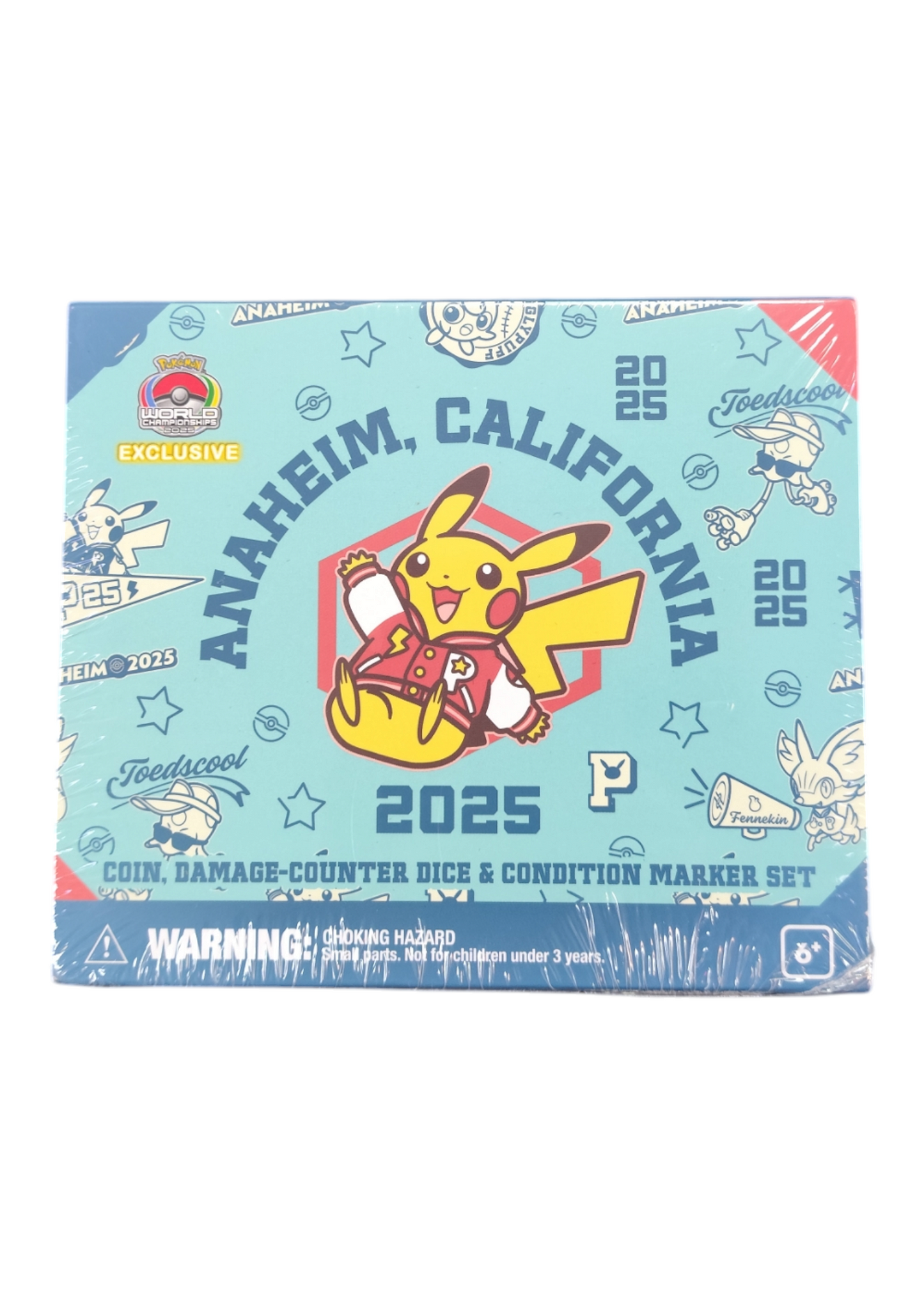 Set moneda y accesorios Pikachu Pokemon World Championships Anaheim 2025