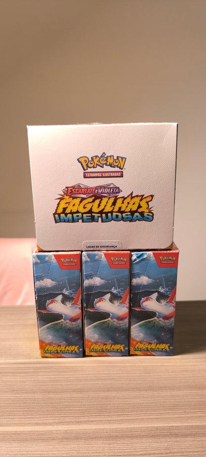 PREVENTA Caja de sobres Chispas Fulgurantes Pokémon (caja de 36 sobres en portuges) Fagulhas Impetuosas