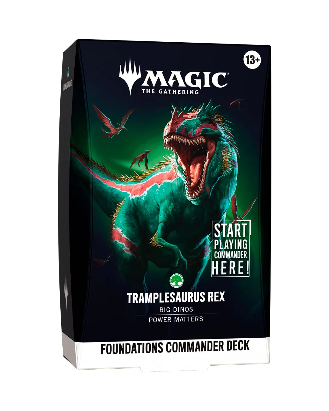 MTG: FOUNDATIONS COMMANDER DECK – TRAMPLESSAURUS REX – INGLÉS