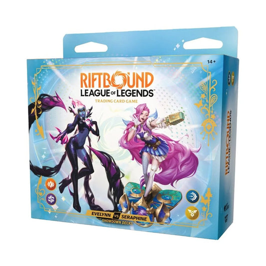 PREVENTA: Riftbound: League of Legends TCG – Radiance Set 5 Showdown Decks Display: Evelynn vs Seraphine