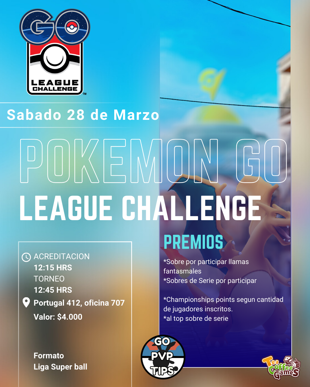 Cupo League Challenge POKEMON GO 28 de Marzo