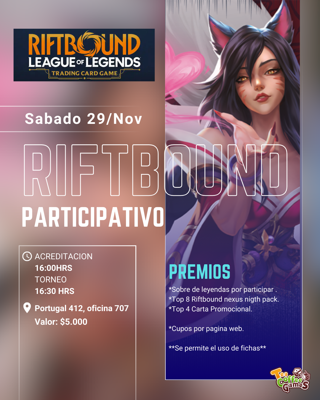TorneFicha Riftbound sábado 29 de Nov