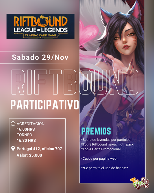 TorneFicha Riftbound sábado 29 de Nov