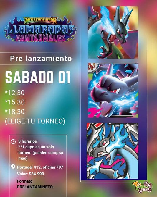 Prelanzamiento LLAMARADAS FANTASMALES Sabado 01 de Nov (elige entre los tres horarios)