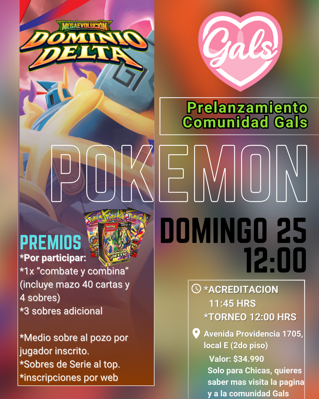 Cupo prelanzamiento DELTA REIGN Domingo 25 Comunidad Gals solo chicas