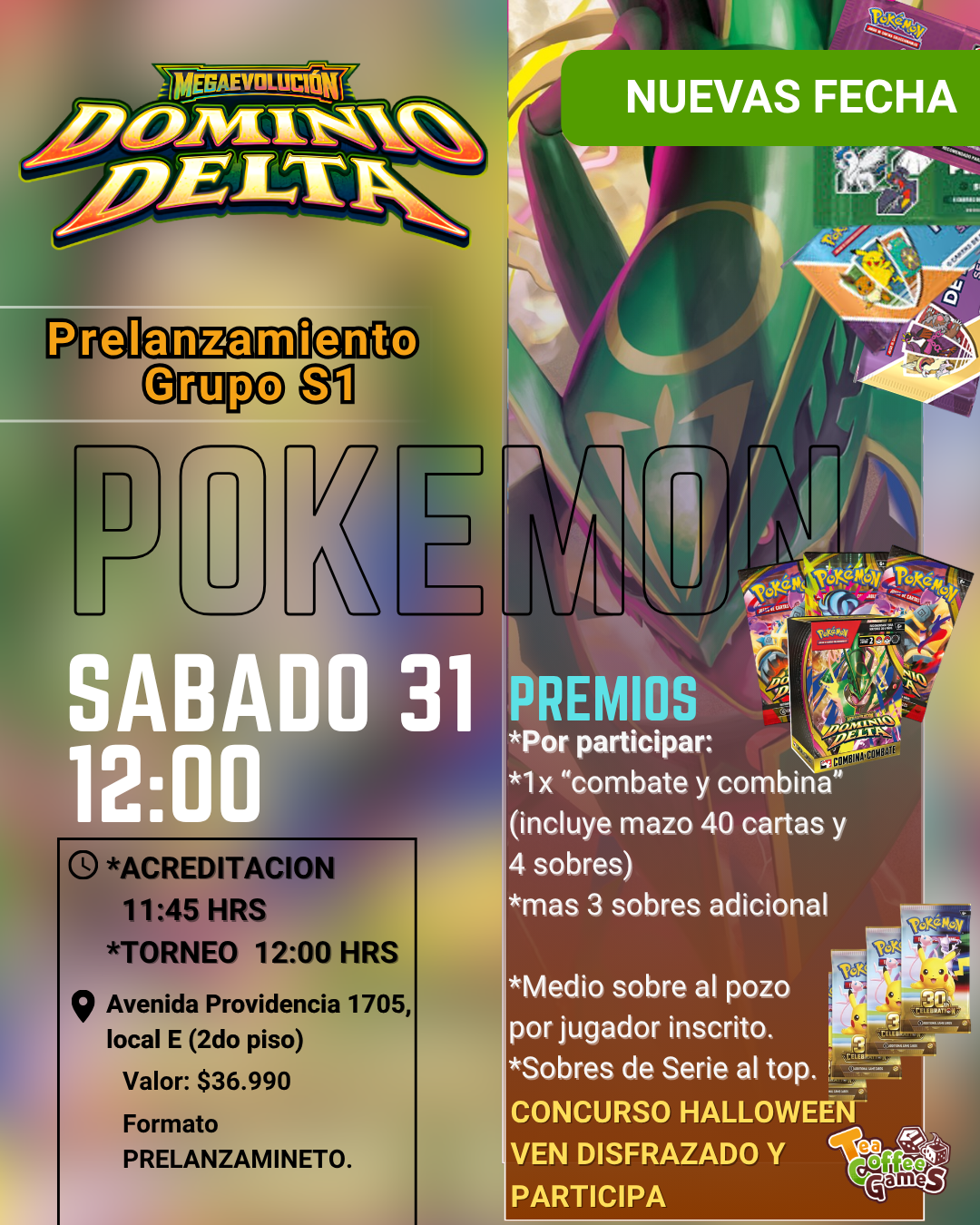 Cupo prelanzamiento DELTA REIGN sabado 31 de octubre 12:00