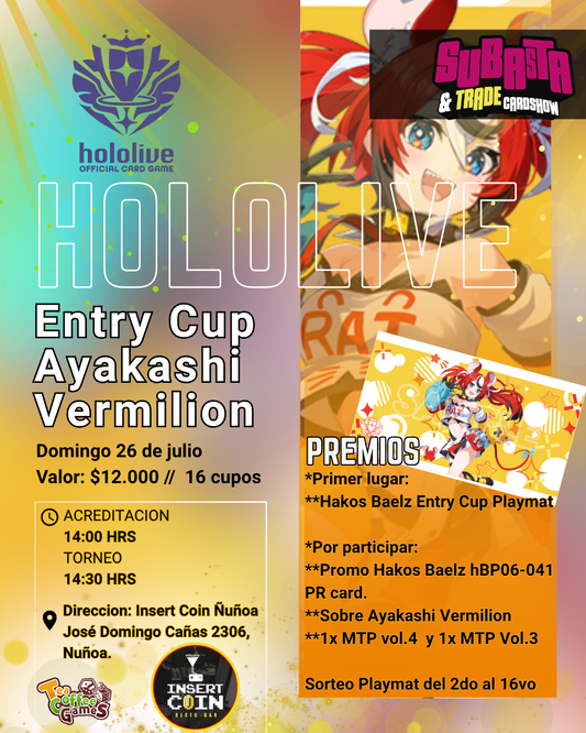 Cupo Entry Cup: Ayakashi Vermilion Domingo 26 en el insert coin