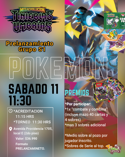 Prelanzamiento Tinieblas Umbrias Sabado 11 de Julio (elige entre los tres horarios)