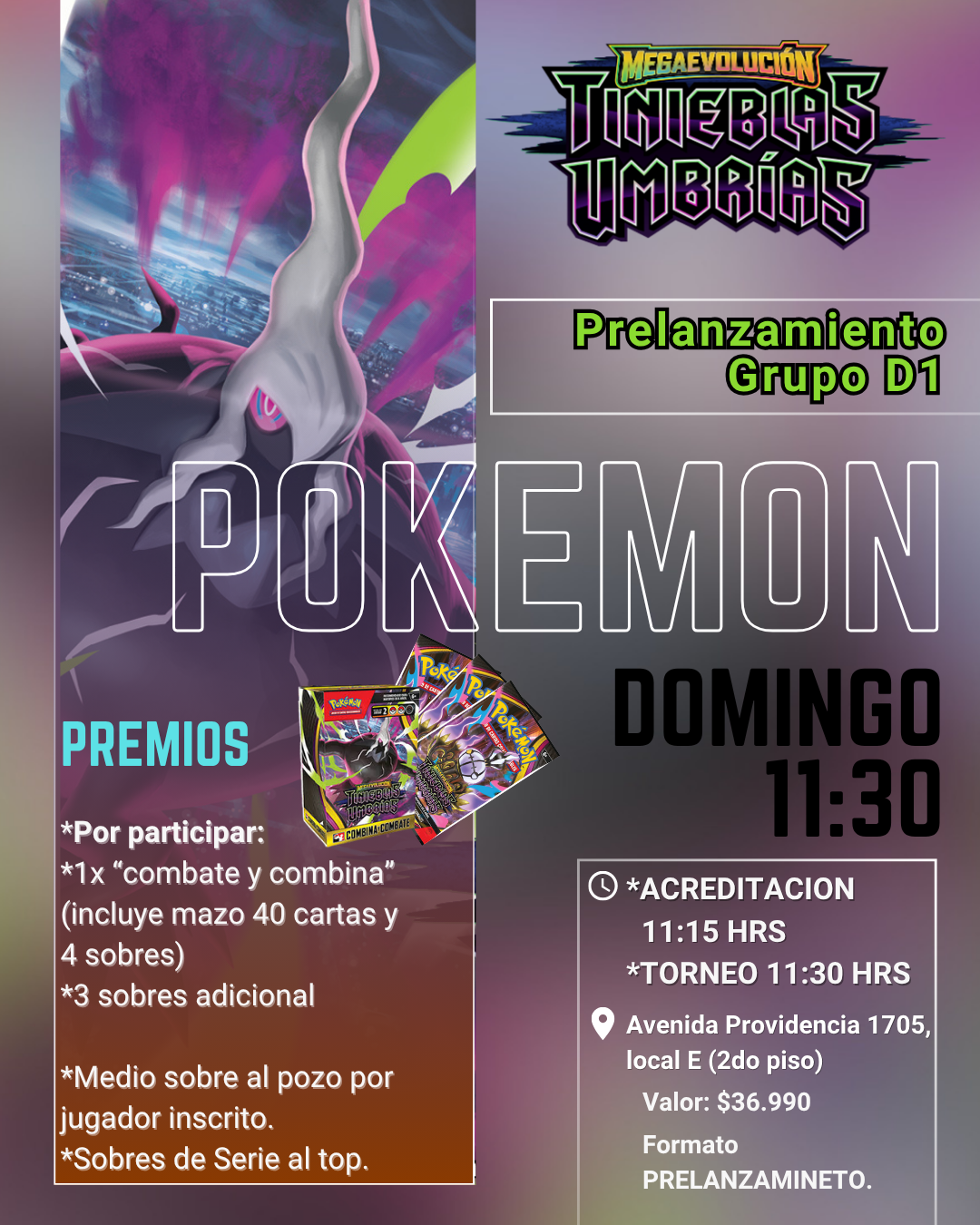 Prelanzamiento Tinieblas Umbrias Domingo 05 de Julio (elige entre los dos horarios)