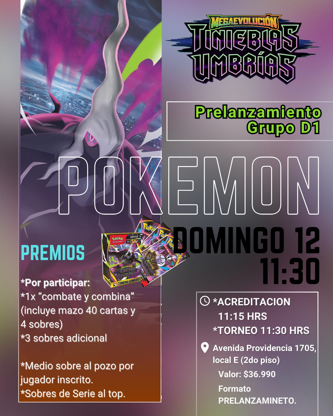 Prelanzamiento Tinieblas Umbrias Domingo 12 de Julio (elige entre los dos horarios)