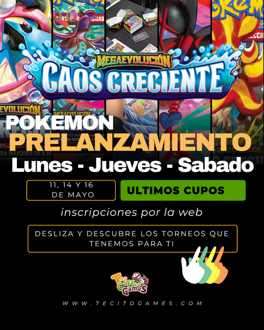 Prelanzamiento Caos Creciente (elige entre las tres fechas)