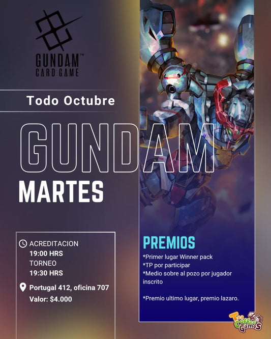 Cupo Torneo Gundam  Martes 14 de octubre Store Tournament