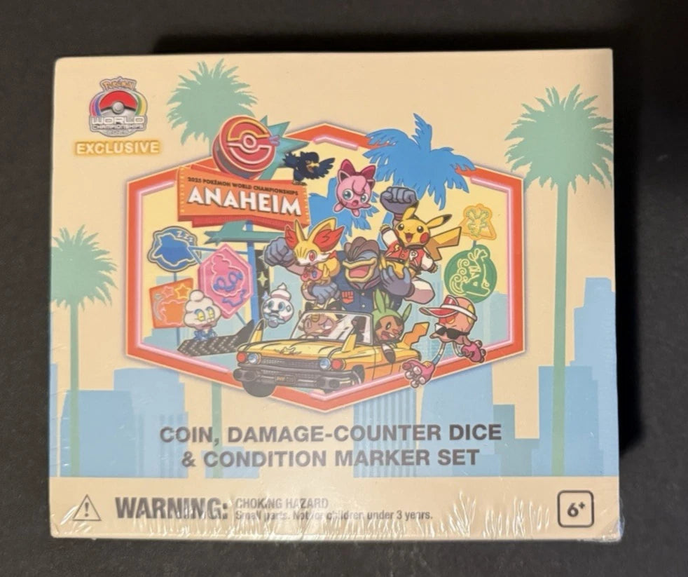 Pokémon Worlds 2025 Anaheim Exclusive Coin, Dice, and Marker Set