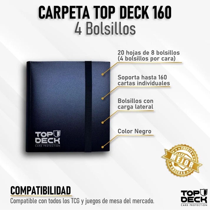 Carpeta Binder Esencial TOPDECK 160 – Color Negro