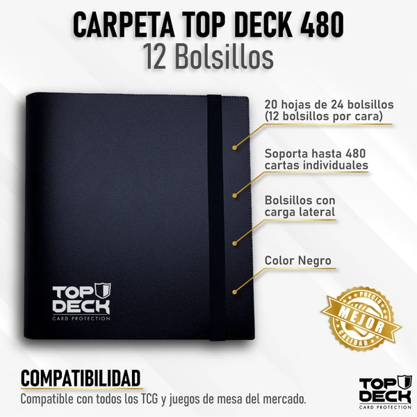 Carpeta Esencial | TOPDECK 480 – Color Negro