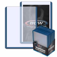 3x4 TopLoad Card Holder Blue Border